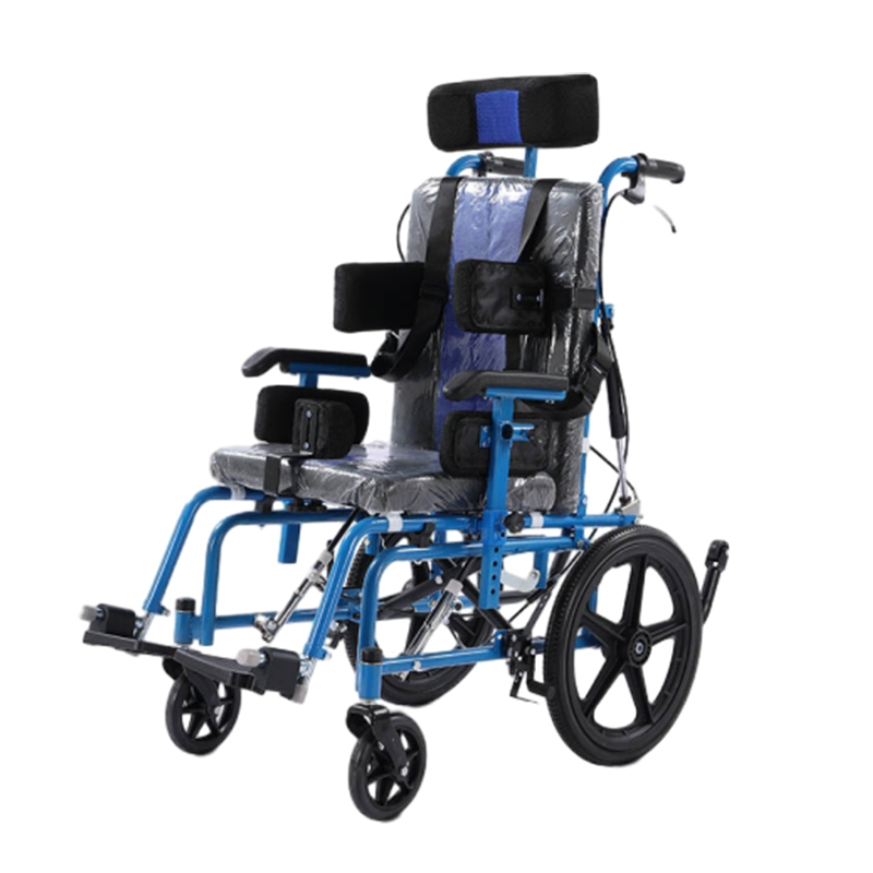 Adjustable Pediatric Cerebral Palsy Wheelchair High Back Support Foldable Mobility Chair
