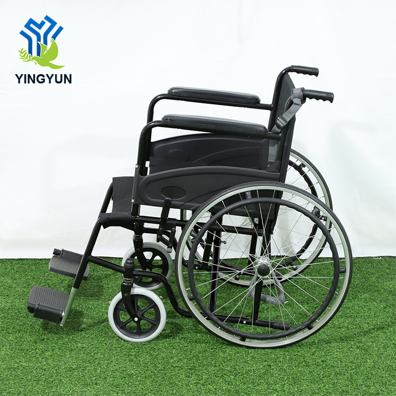 Factory Price Steel Foldable Steel Manual Lightweight Patient Wheelchair
