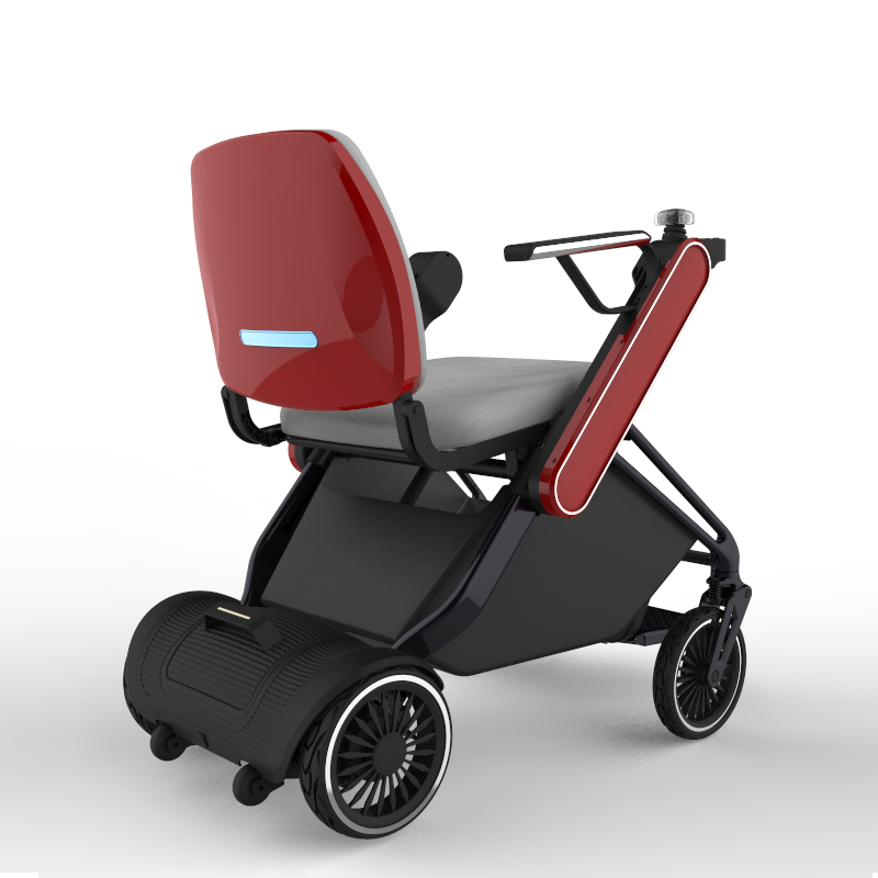 Comfortable Lumbar Support Illuminated Lighting Strong Shock Absorption Smooth Ride Mobility Handicap Electric Scooter H7