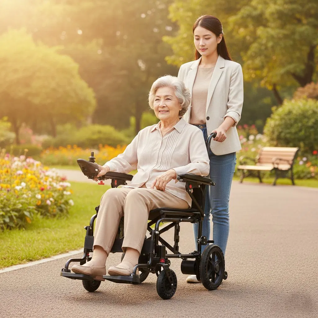 Electric Wheelchair Lightweight Folding Power Wheelchair for Adults