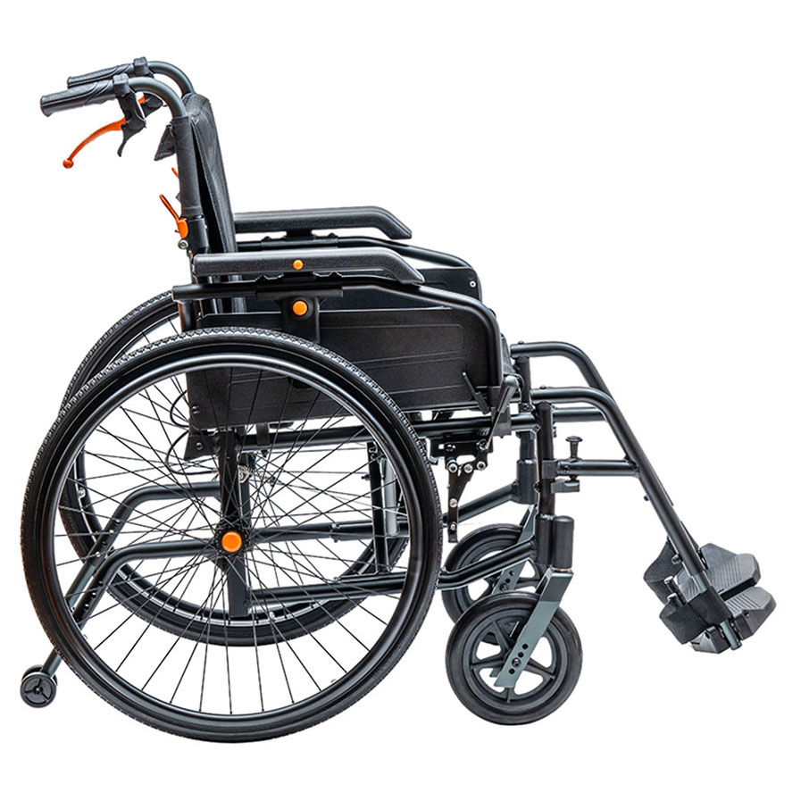 Custom Brand Logo Adjustable Backrest Lightweight Aluminum Manual Wheelchair