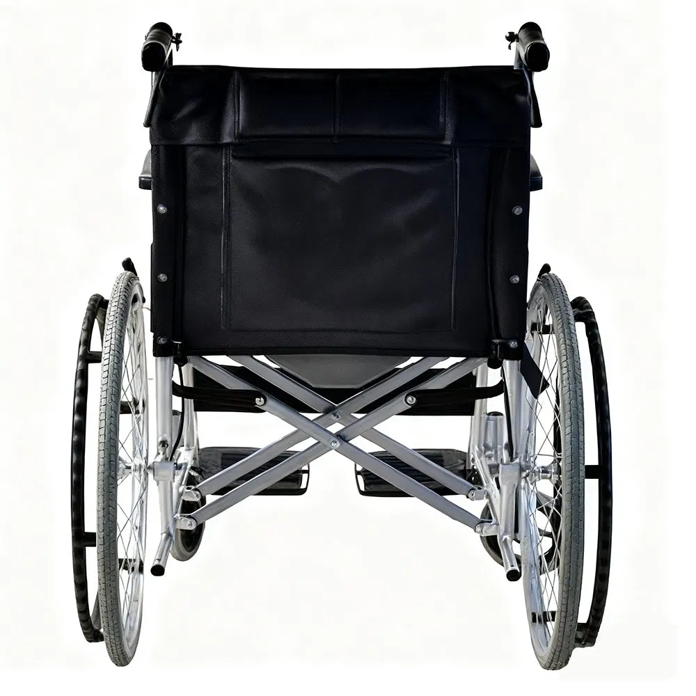 Good Quality All Terrain Portable Plastic Pedal Foldable Hospital Use Manual Wheelchair