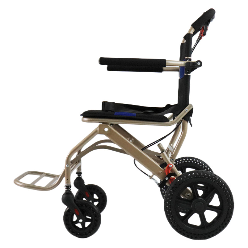 8.5kg Travelling Lightweight Folding Hospital Manual Wheelchair
