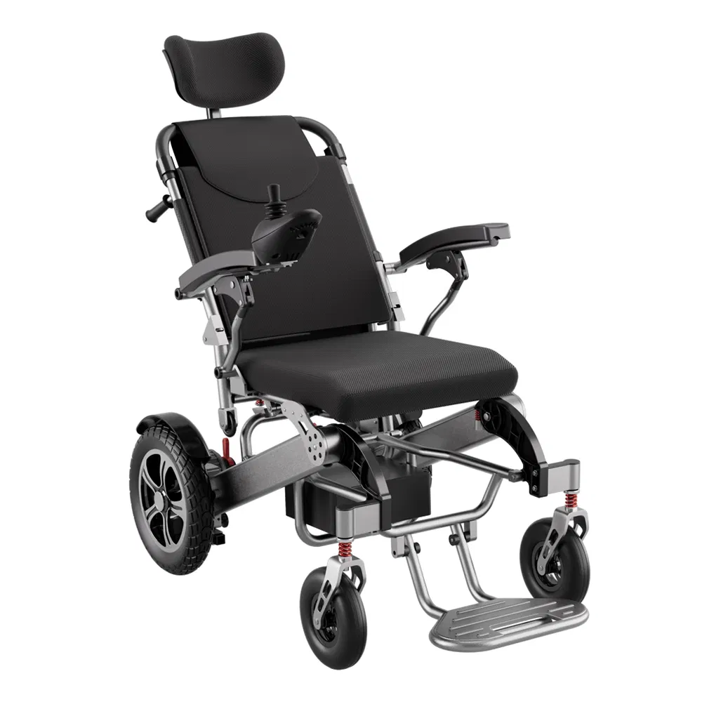Folding Electric Powered Wheelchair with Heavy Duty Multifunction Reclining Electric Wheelchair for Handicapped
