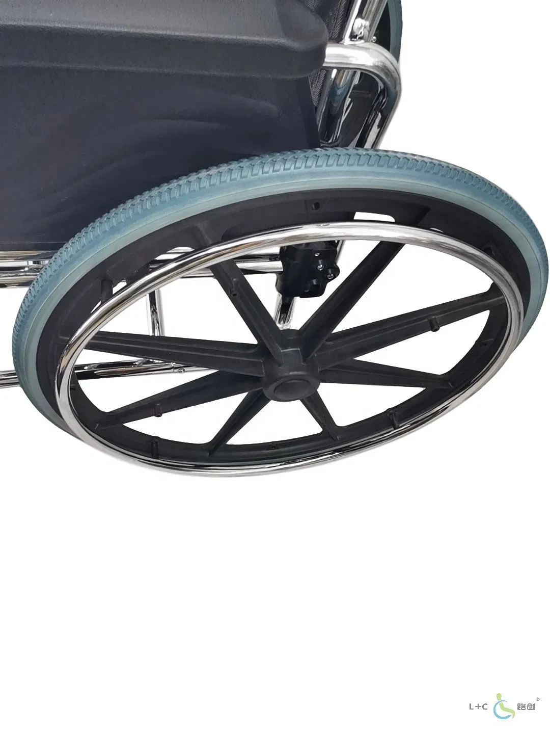 Heavy Duty Capacity High Quality Manual Wheelchair with Detachable Footrests Flip-up Handrests