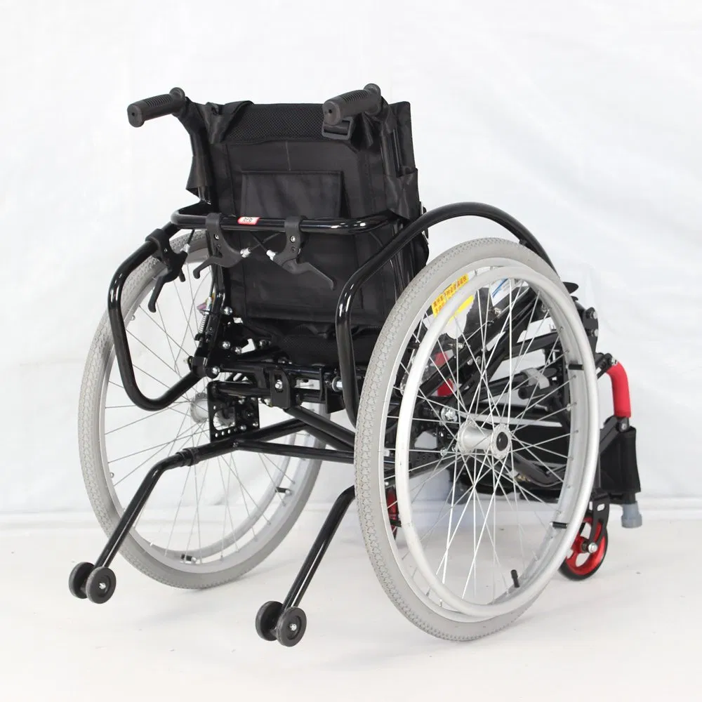 Best Selling Steel All Terrain Wheelchair Hospital Manual Folding Wheelchair for Old People