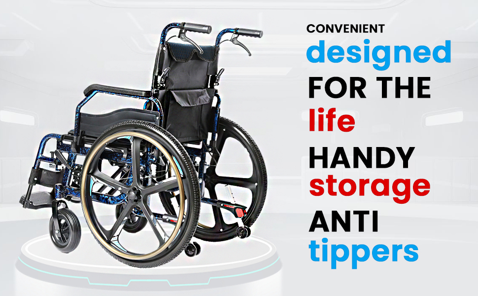 Ksm-201p Manual Light Wheelchairs Big 24'' Aluminium Quick Remove Tyre All Terrain Wheelchair with Parking Function Folding Wheelchairs Price