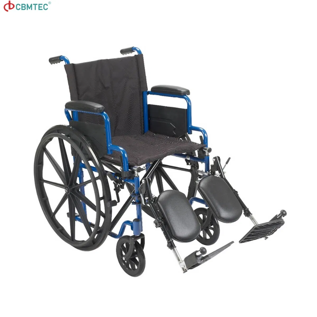 The Lightweight Folding All Terrain Travel Steel Manual Wheelchair for Elderly Person