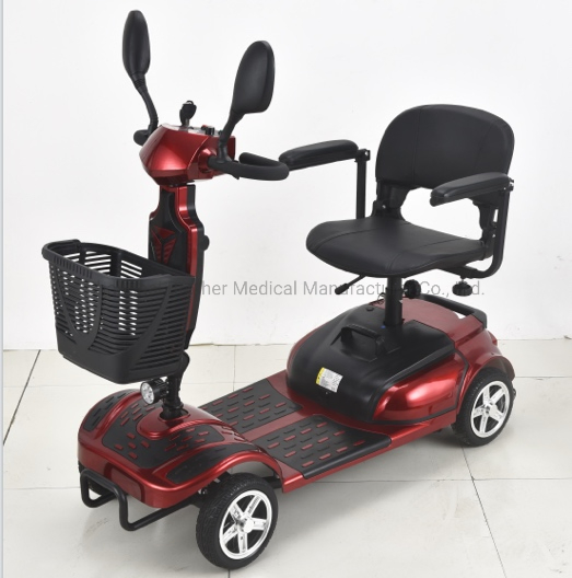 Auto Brake Automatic 4-Wheeled Mobility Scooters with Back Mirror for Personal
