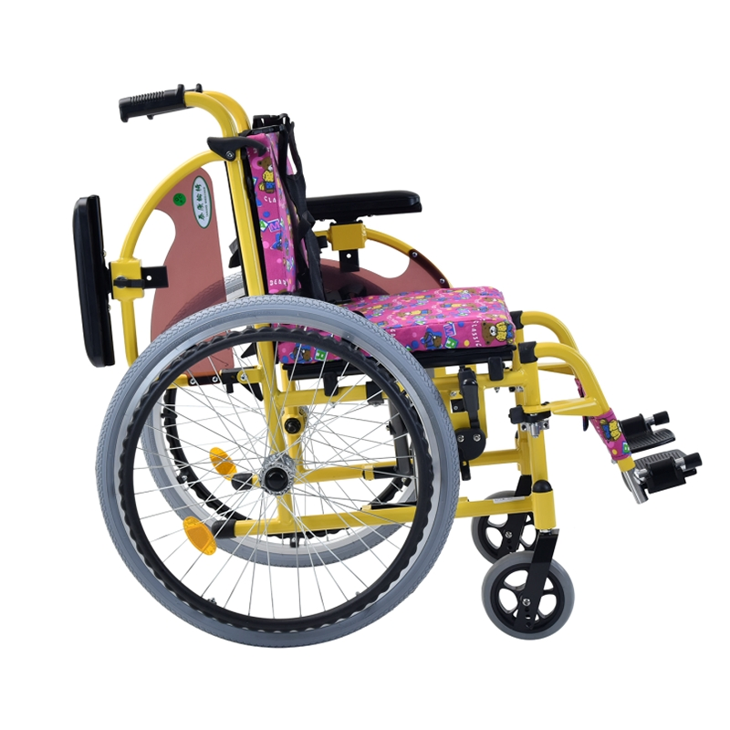 High Quality Travel-Friendly Foldable Backrest Removable Seat Pad Pediatric Wheelchair Children Wheelchair