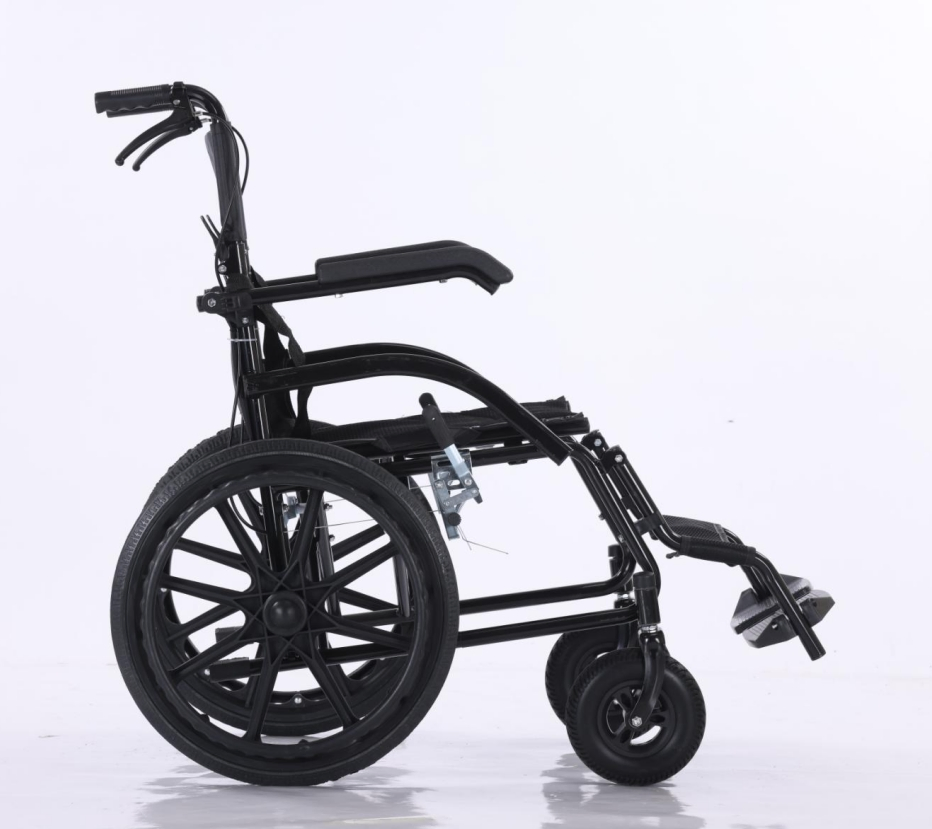 All-Terrain Folding Manual Wheelchair Lightweight Compact &amp; Reinforced Front Casters