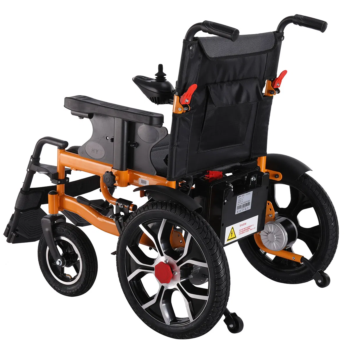 OEM CE Approved Folding Steel Manual Foldable for Disabled All Terrain Lightweight Electric Wheelchair
