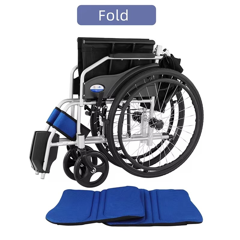 Factory Sells New Type Folding Wheelchair with Foldable Backrest Wheelchair for Elderly