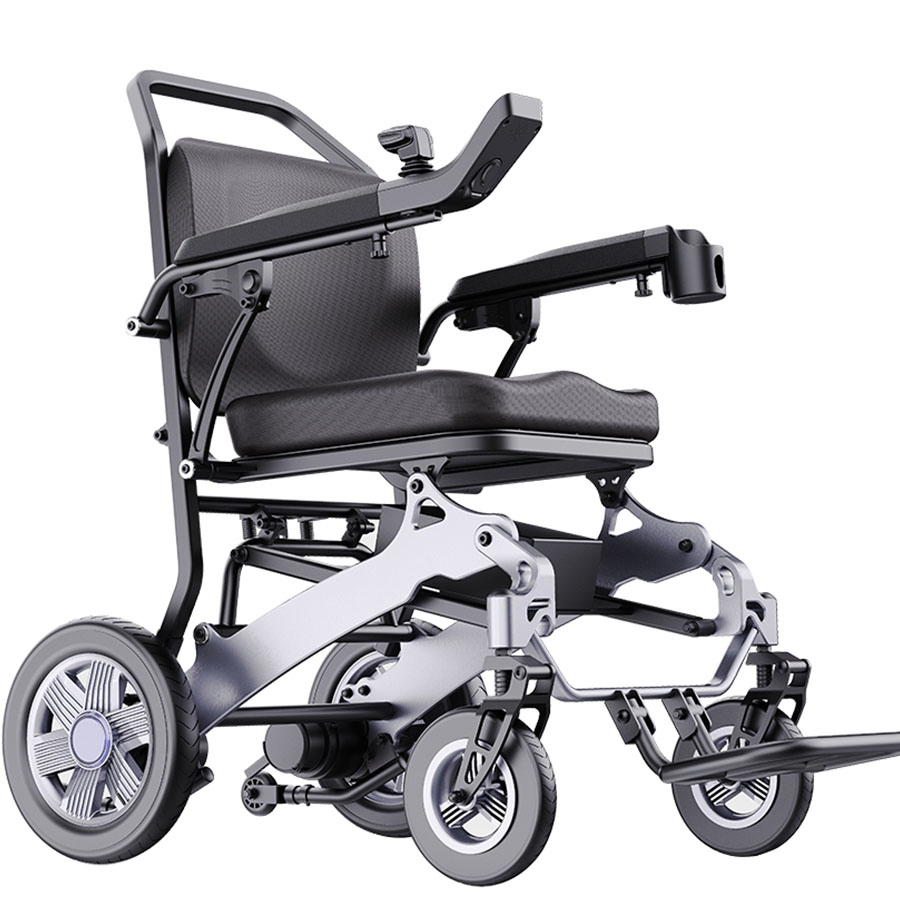 Spot Supply Aluminum Alloy Foldable Wheelchair for Hospitals