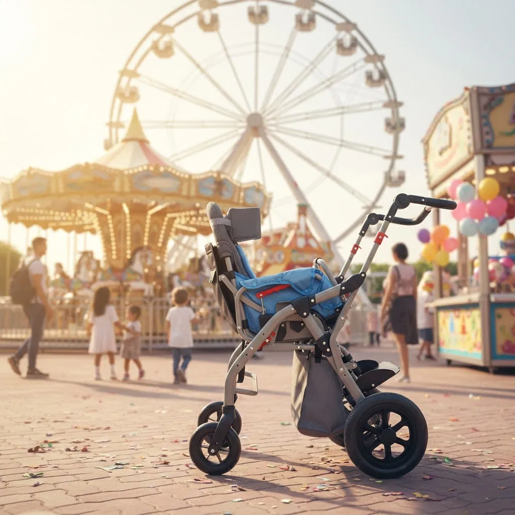 Pediatric Tilt-in-Space Recliner Children Cerebral Palsy Lightweight Outdoor Cp Wheelchair for Adults and Children