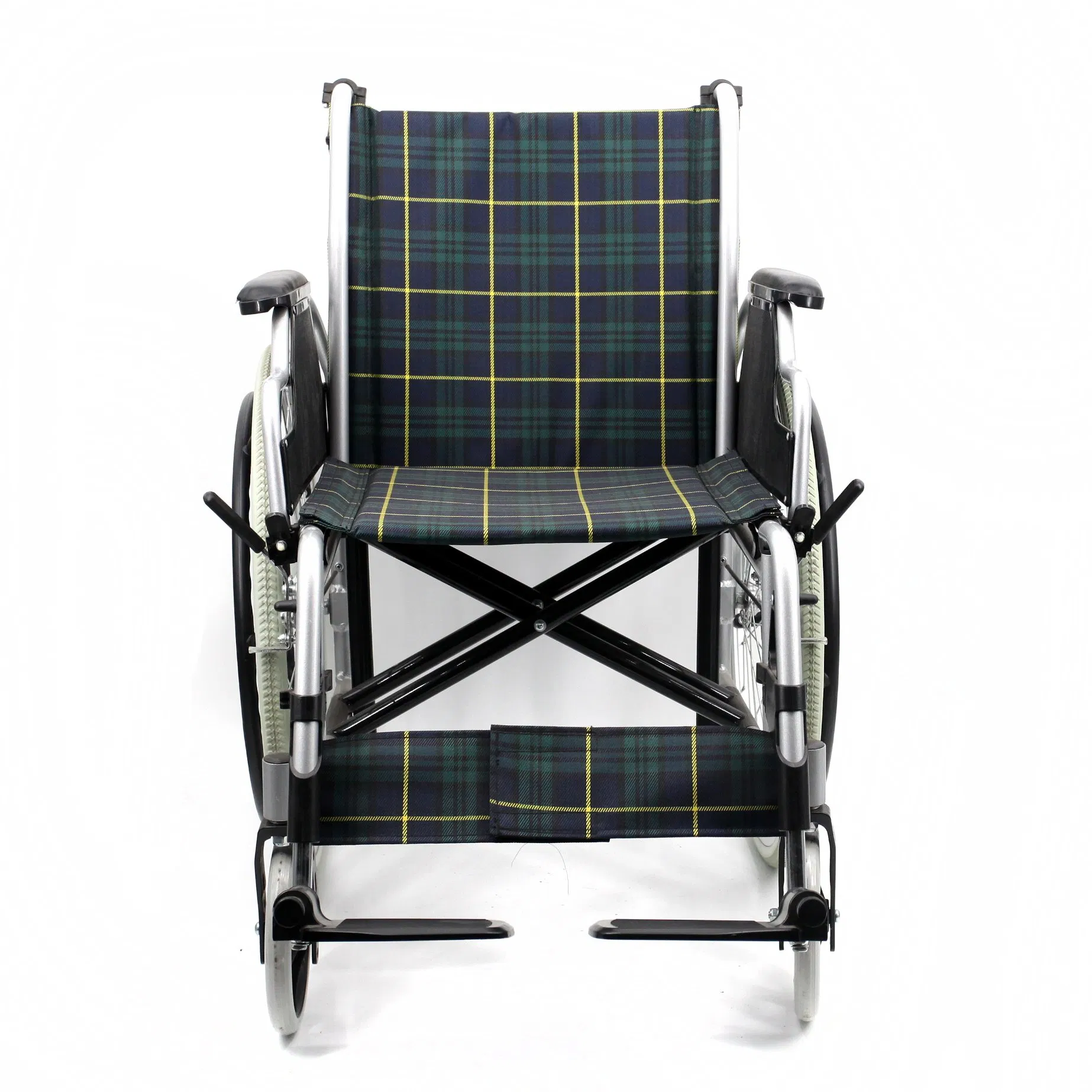 Compact All Terrain Aluminum Manual Wheelchair with Flip up Armrest and Detachable Legrest