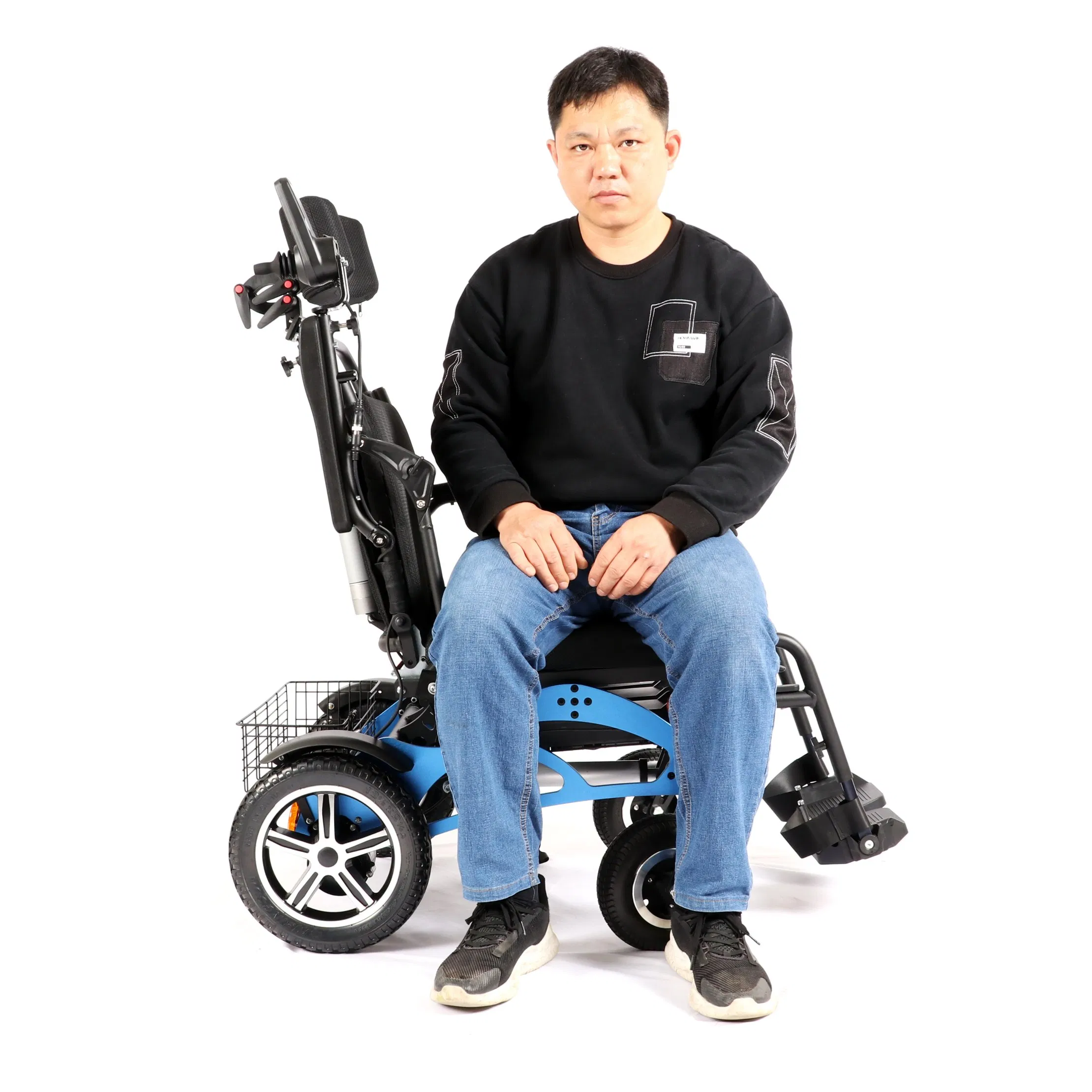 Cheap Power Wheel Chair Tilt in Space Electric Wheelchair with Adjustable Legrest