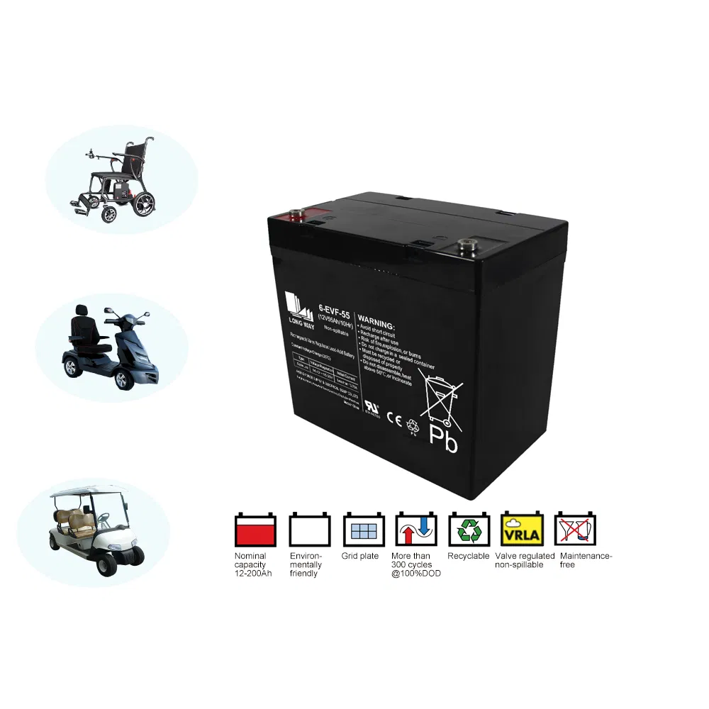 12V55ah Deep Cycle Battery for Motives Wheelchair Scooter