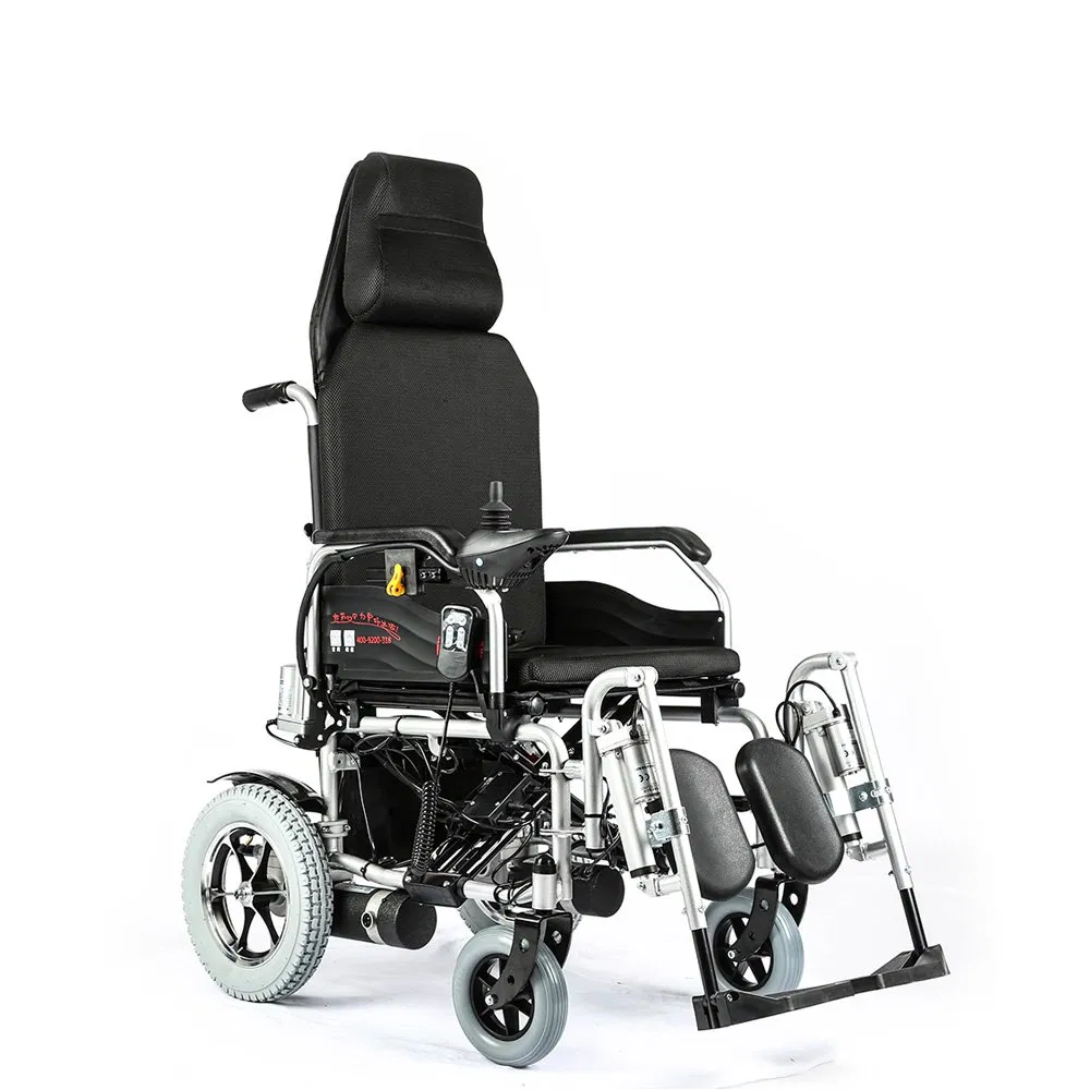 Compact and Foldable High Backrest Reclining Electric Wheelchair: Ideal for Seniors