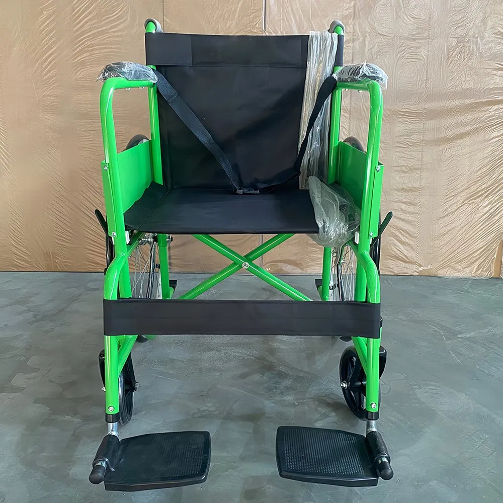 Nl190301c-1 Medical Manual Wheelchair for Elderly Disabled Adults, Lightweight Ordinary Folding Foldable Quality Wheel Chair, Durable Steel Frame, CE ISO13485