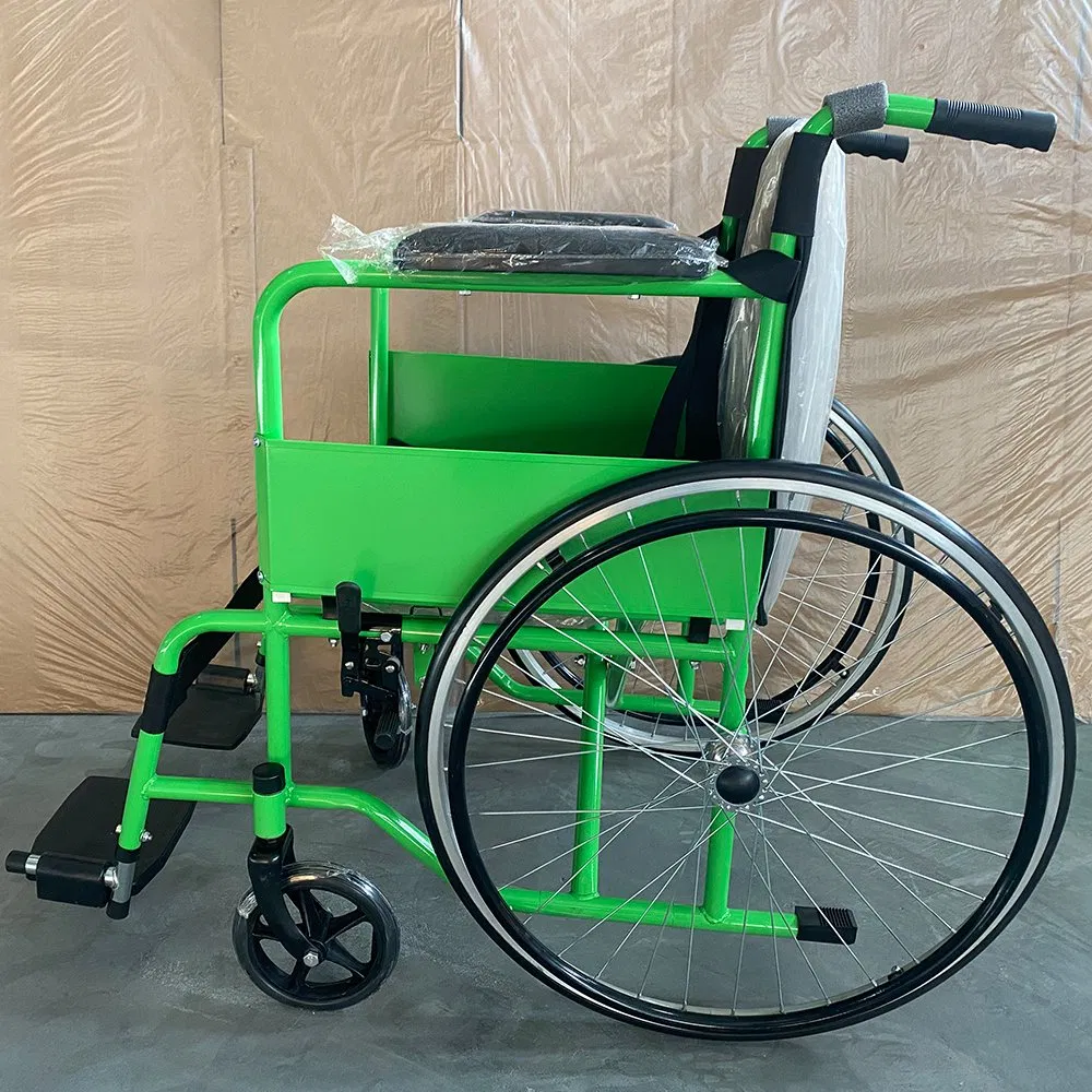 Nl190301c-1 Medical Manual Wheelchair for Elderly Disabled Adults, Lightweight Ordinary Folding Foldable Quality Wheel Chair, Durable Steel Frame, CE ISO13485