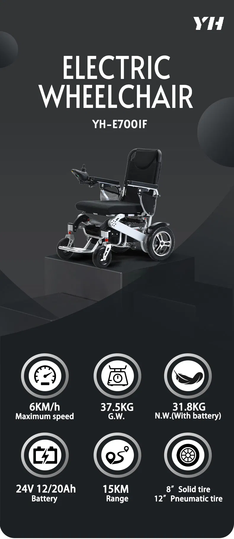 Portable Folding Electric Wheelchair