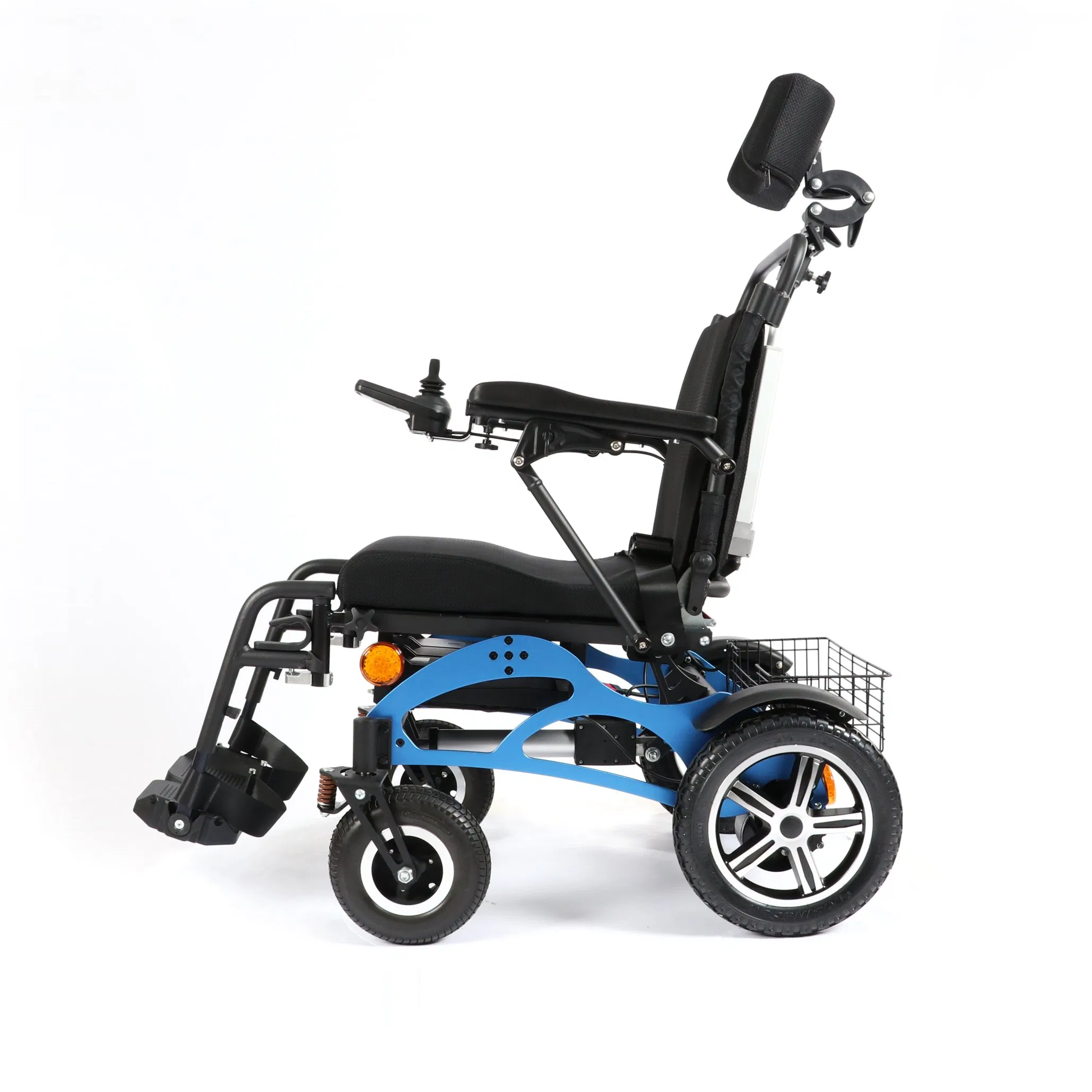 New Tilt in Space Electric Wheelchair Recliner Aluminum Fold Powerchair with LCD Controller