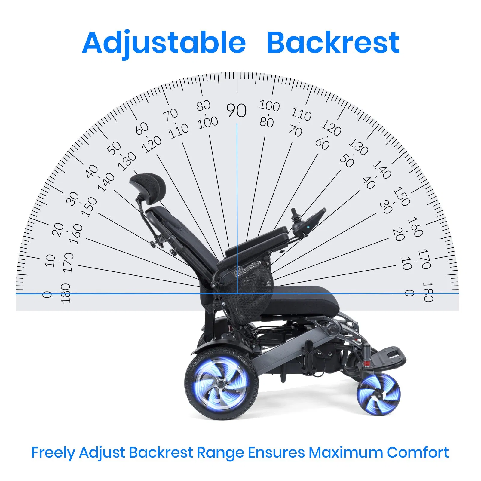 Factory Selling Customized Color Outdoor Travel Shooping Optional Accessories Automatic Power Wheelchair