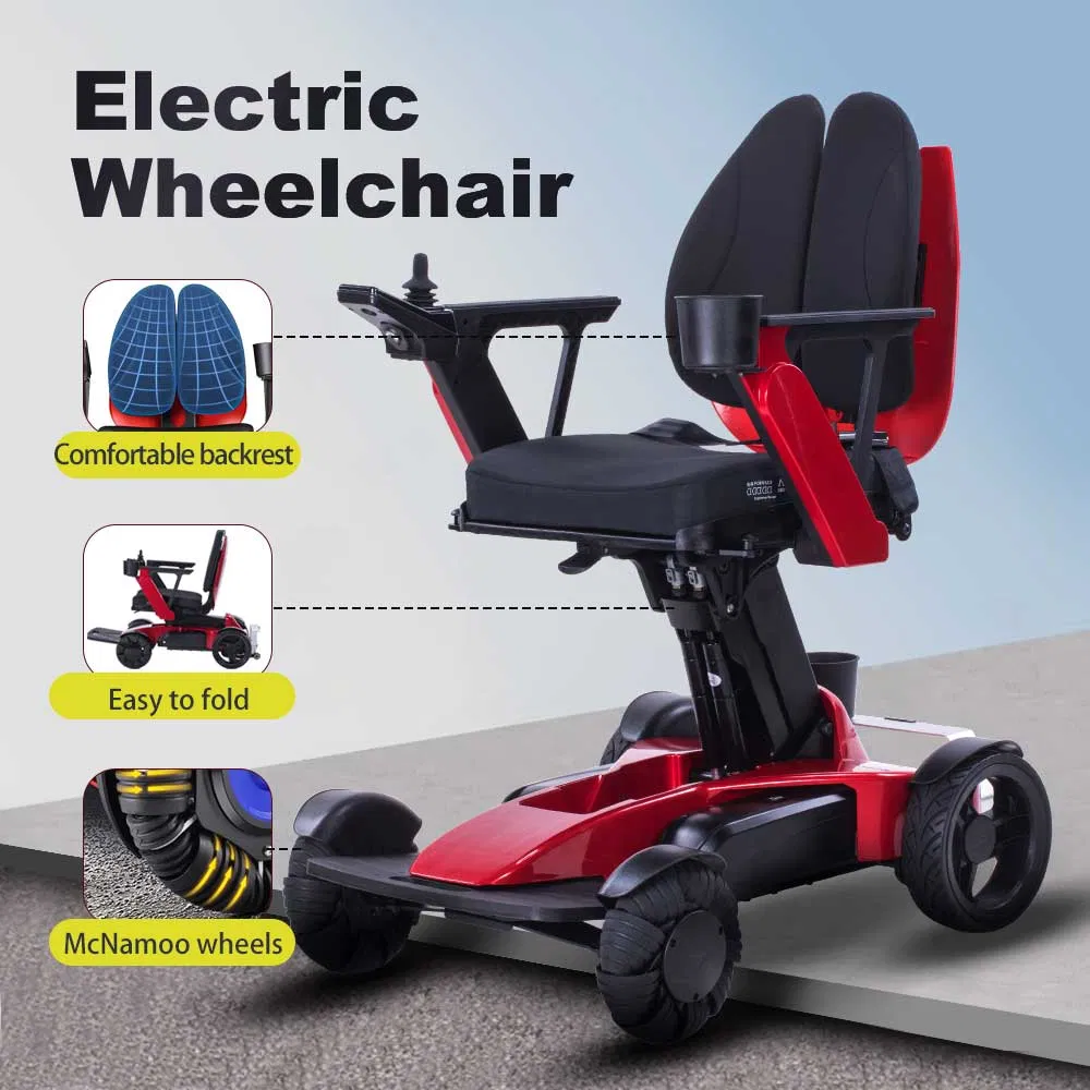 Smart All Terrain 4X4 Wheel Medical Folding Aluminum Height Adjustable Electric Power Wheelchair