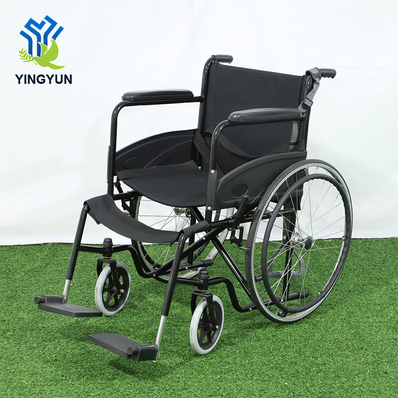 Factory Price Steel Foldable Steel Manual Lightweight Patient Wheelchair