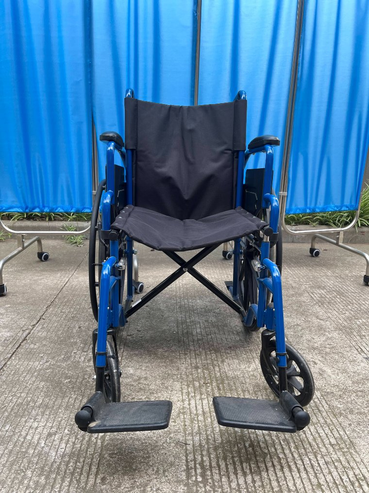 Heavy Duty Steel Wheelchair Detachable Leg Armrest Manual Wheelchair