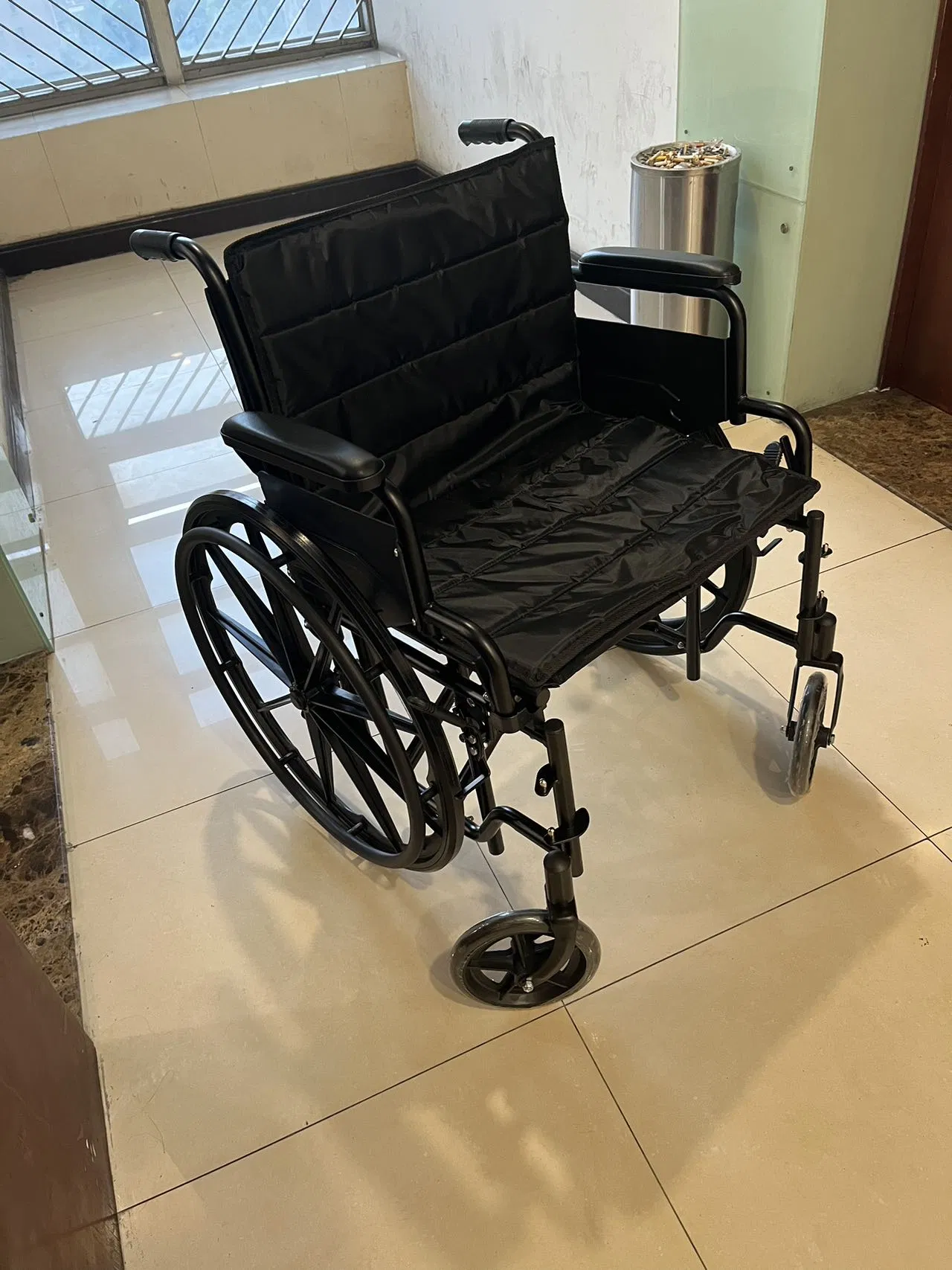 Medical Wheel Chair All Terrain Folding Aluminium Manual Wheelchair with United Handle Brake for Adult