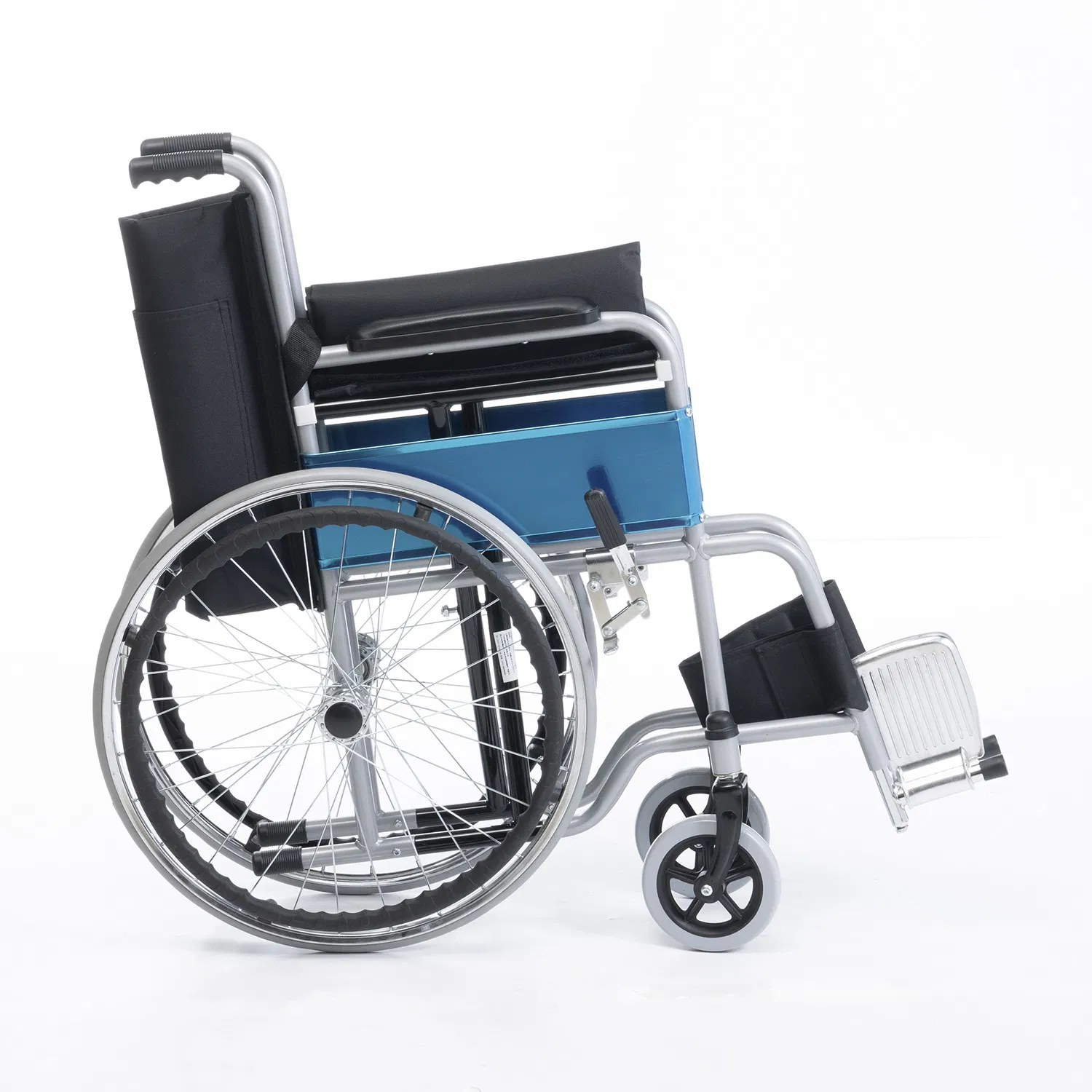 Economy Folding Coated Pediatric Manual Wheelchair for Kids Children Portable Self Propelled Narrow Seat 35 Cm