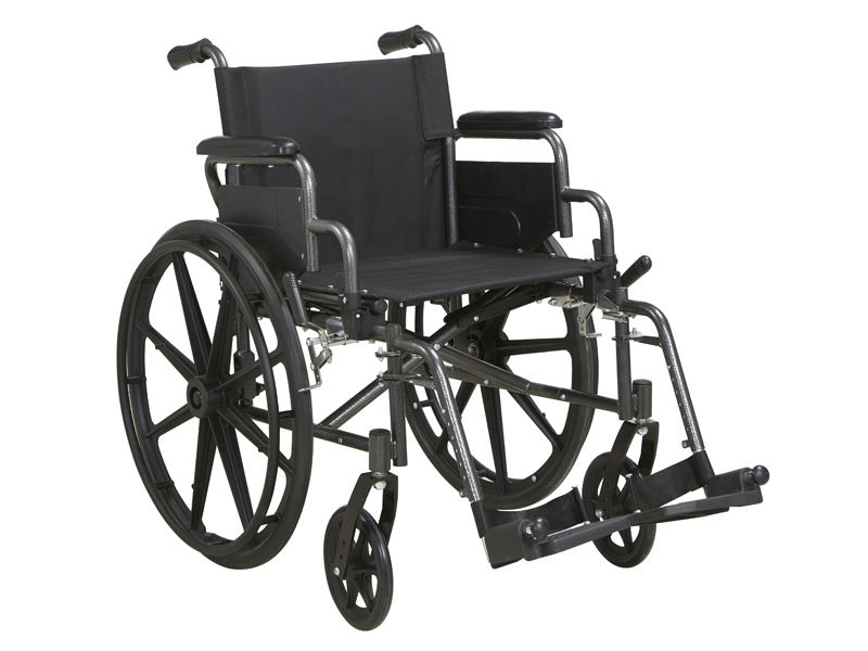 Heavy Duty Steel Wheelchair Detachable Leg Armrest Manual Wheelchair