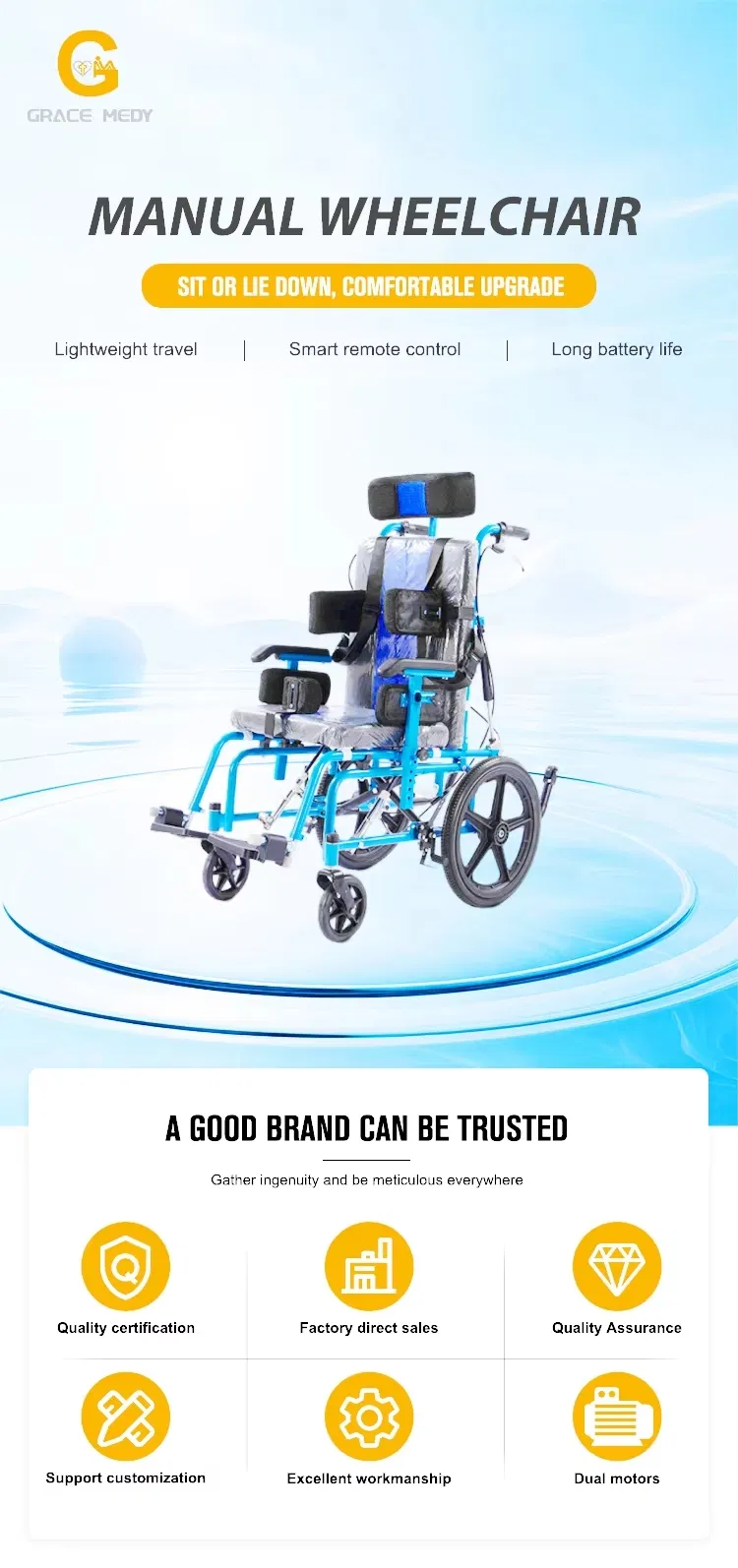 Pediatric Cerebral Palsy Wheelchair