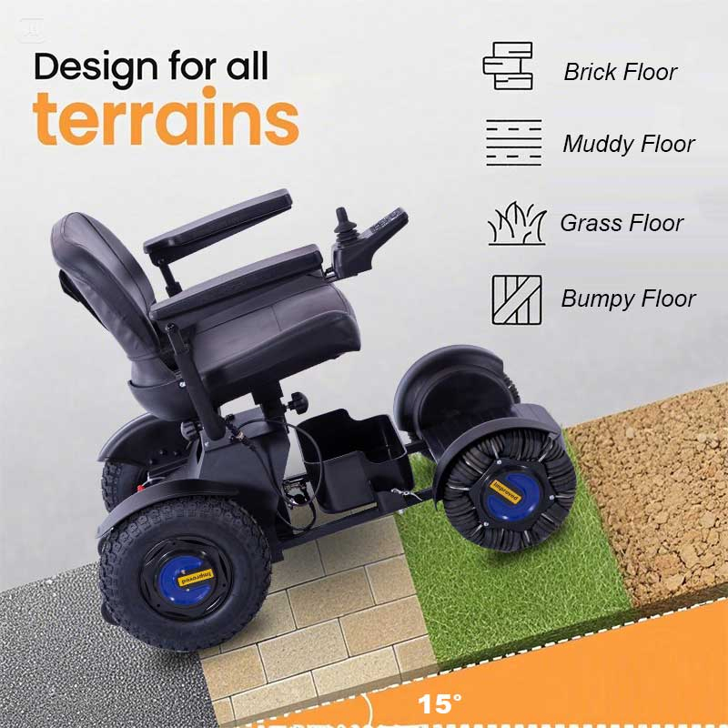 Bariatric off Road Wheelchair Silla Ruedas Electric Motor Powered Wheelchair Electric Wheel Chair