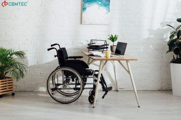 The Lightweight Folding All Terrain Travel Steel Manual Wheelchair for Elderly Person