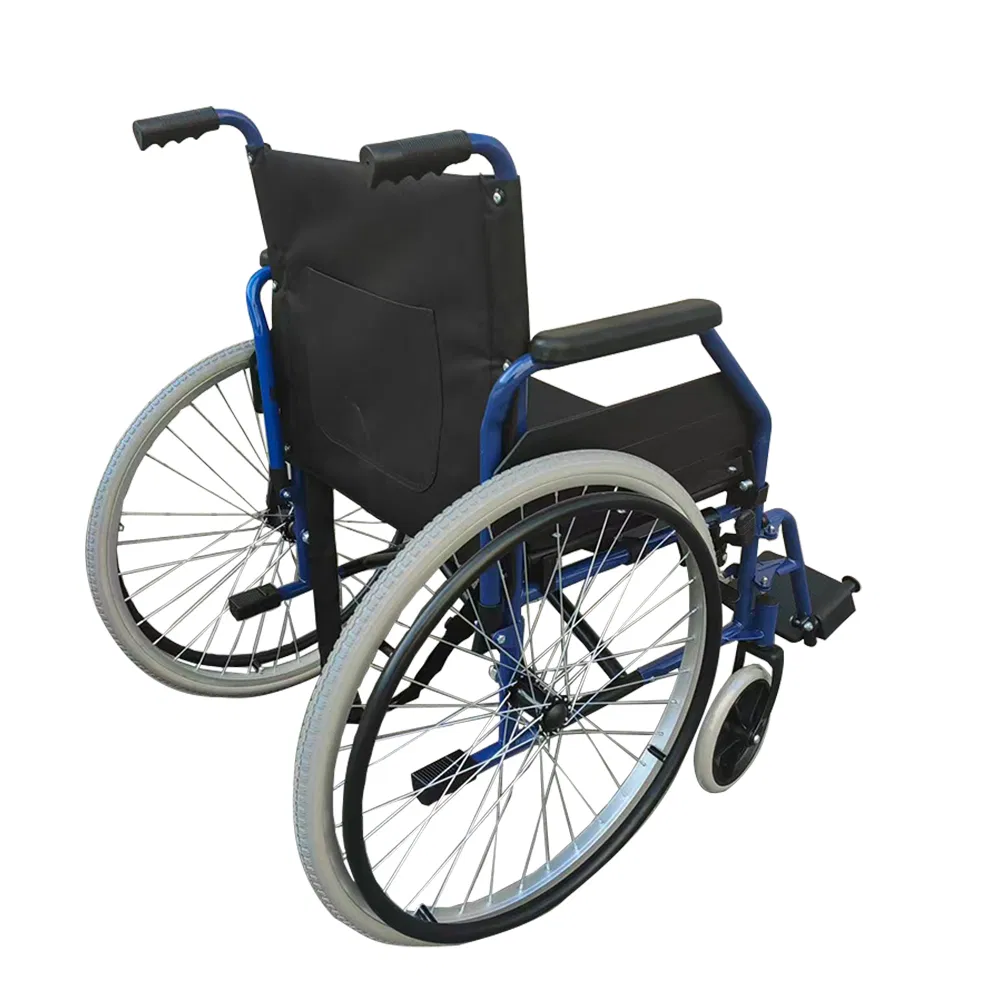 Durable Steel Wheelchair with Comfortable Seating for All Users