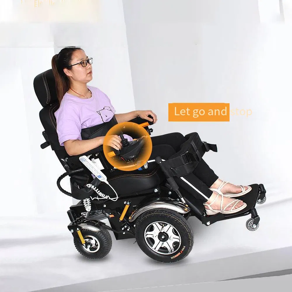 High End Luxury Standing Wheelchair with Functions Such as Electric Standing, Lying Flat, Leg Lifting, Standing and Walking