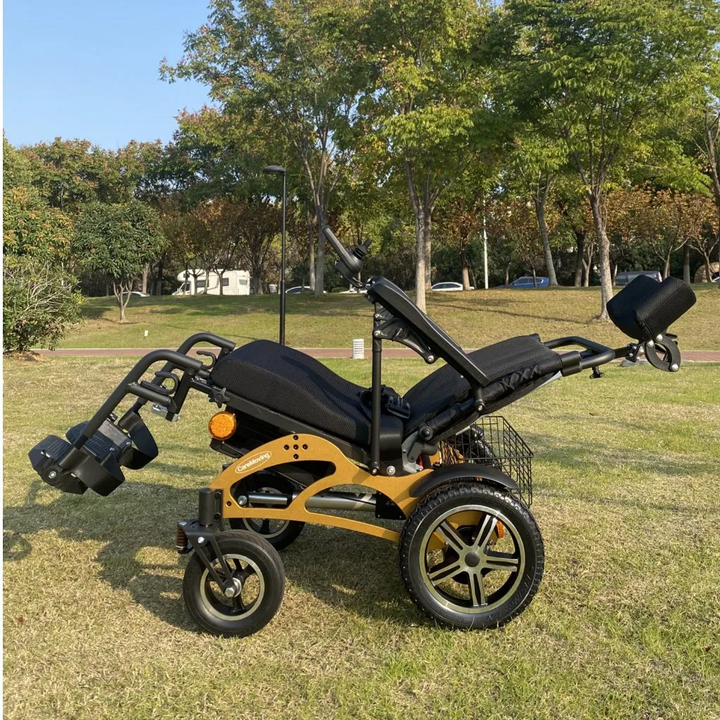 Debut D03 Tilt-in-Space Wheelchair Manufacturer Foldable Disabled Reclining Electric Wheelchair