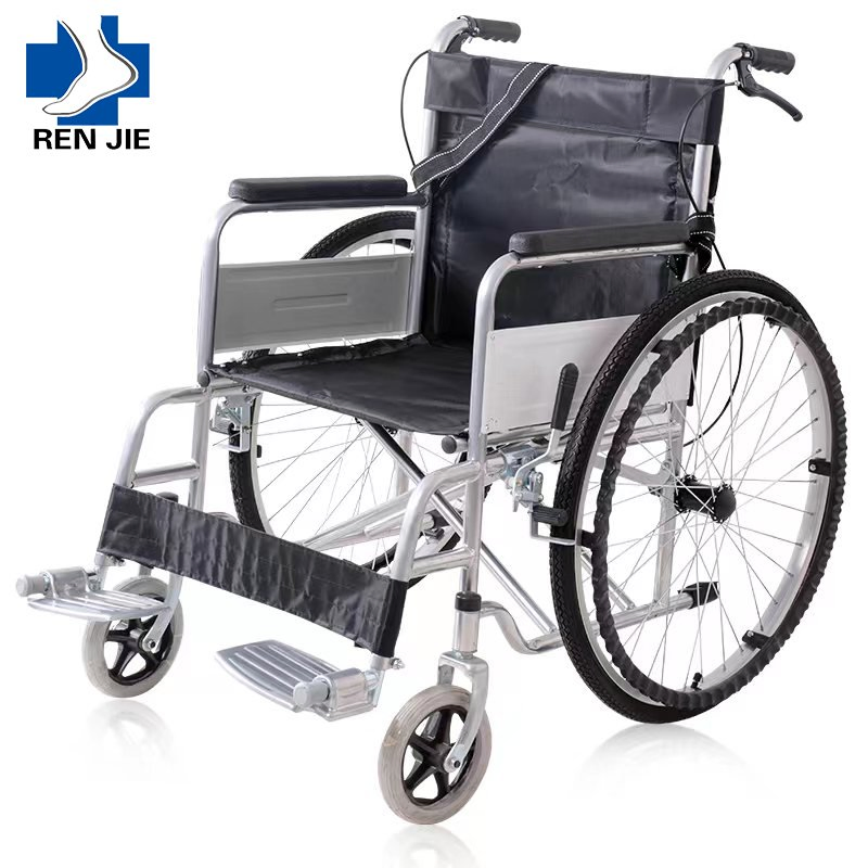 Steel Manual Folding Wheelchair Hospital Use Lightweight Wheelchair