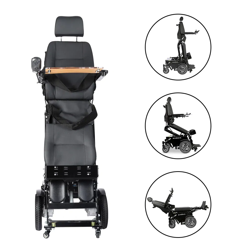 Ksm-311 Standing Electric Wheelchair Heavy Duty Rehabilitation Equipment Wheelchair Recline Standing Wheel Chair