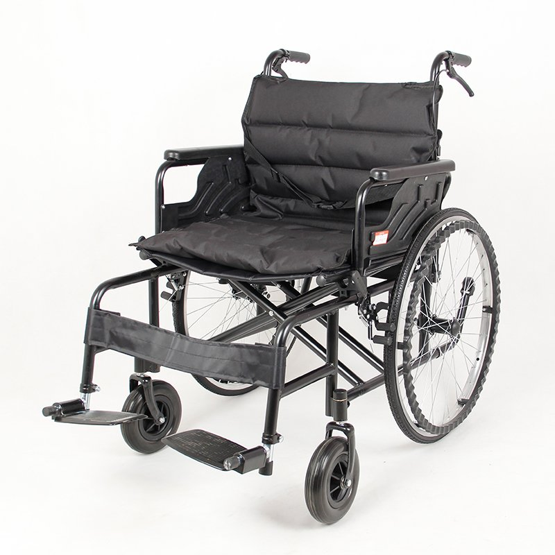 Lightweight Comfortable Foldable Steel Manual Wheelchair for Disabled Elderly
