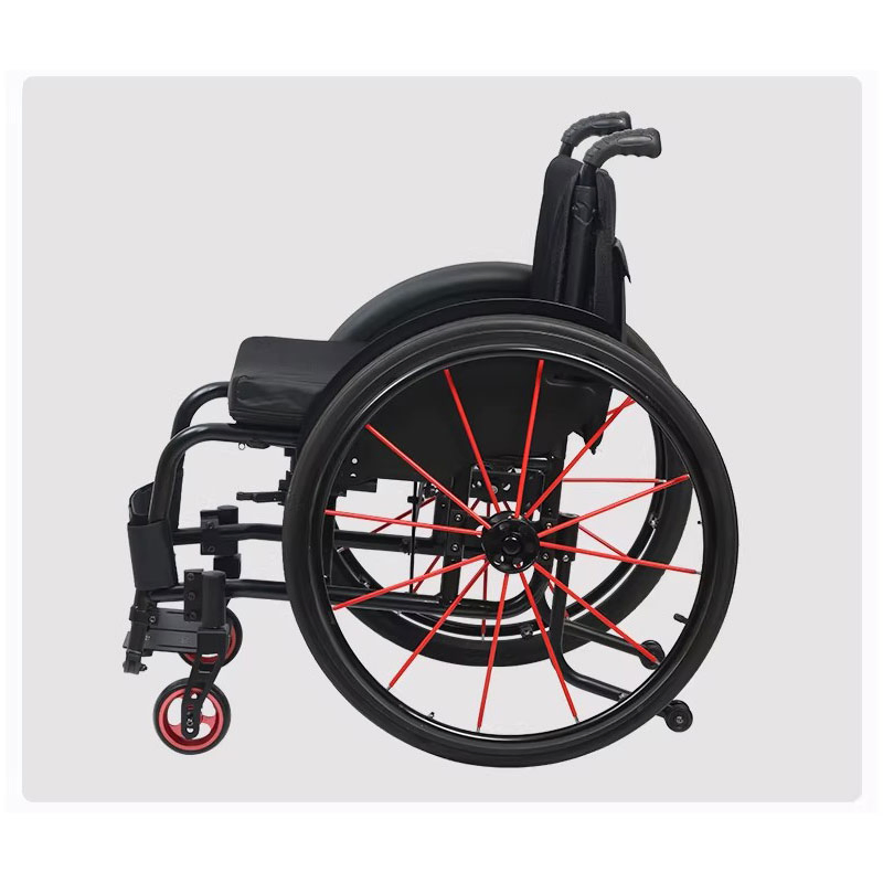 Easy Folding Lightweight Manual Sport Wheelchair with Cushion