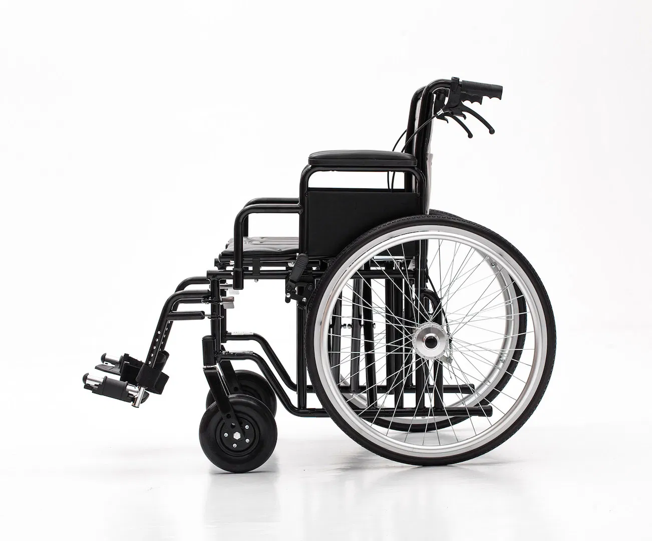 Steel Manual, Heavy Duty with Drum Brake, Spoke Wheel, Wheelchair (YJ-010Q)