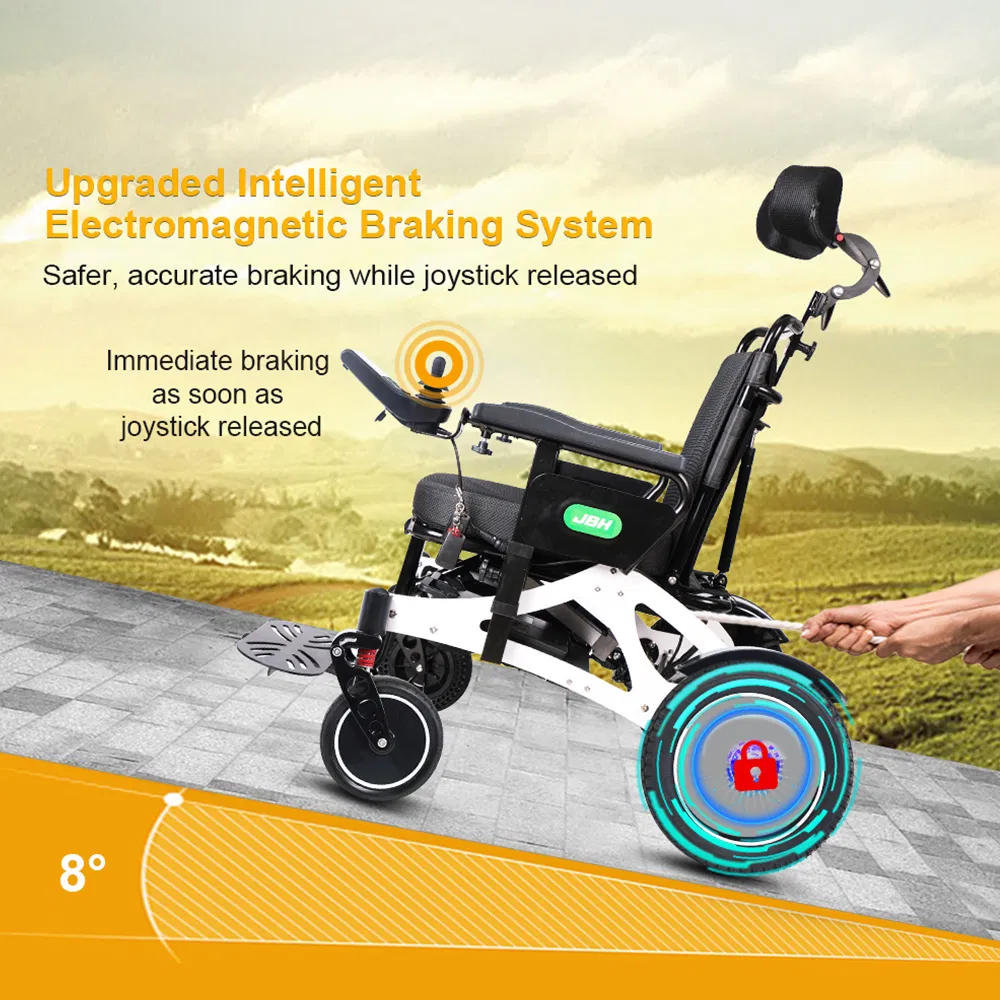 Aluminum Alloy Light Power Reclining Adjustable Control Electric Intelligent Wheel Chair
