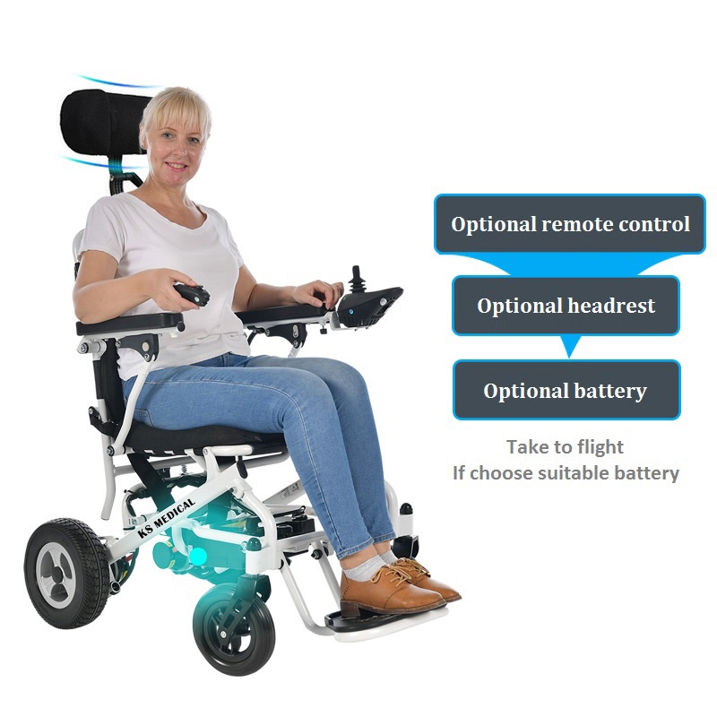 Ksm-602 Aluminum Alloy Indoor Small Max Speed: 7km/H Custom Electromagnetic Frame Electric Power Wheelchair Mdr Ukca 510K