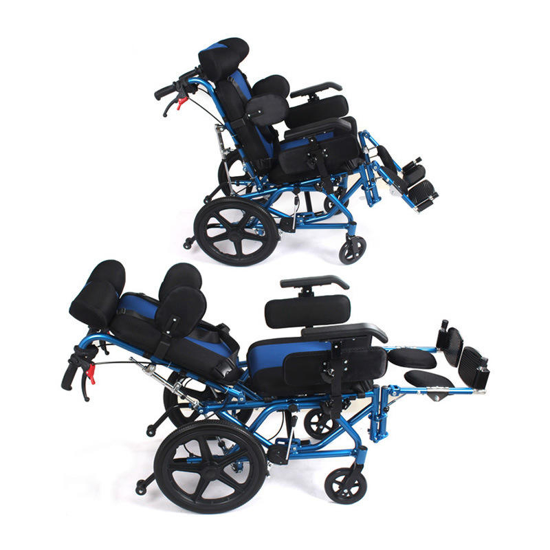 Pediatric Tilt-in-Space Wheelchair with Adjustable Safety Harness for Comfort