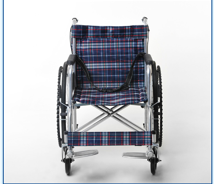 Heavy Duty Steel Manual Wheelchair 150kg Load Capacity Foldable for Disabled Users