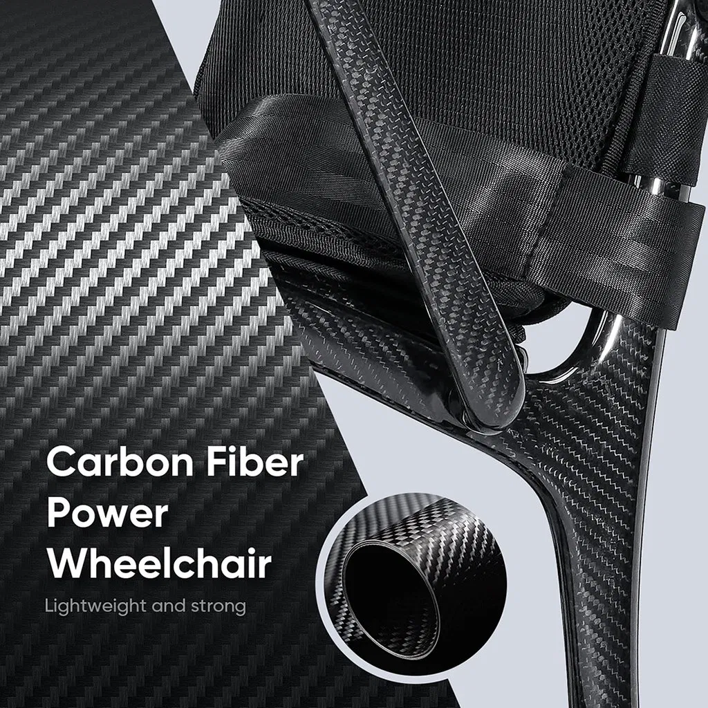 Ultralight Carbon Fiber Folding Electric Wheelchair for Travel